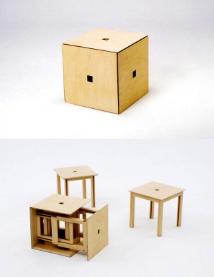 awesome-design-ideas-Space-saving-Cube6-dining-set-Naho-Matsuno-1